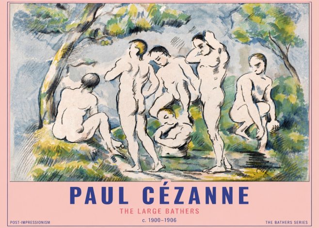 Paul Cézanne The Large Bathers I No3 - Juliste