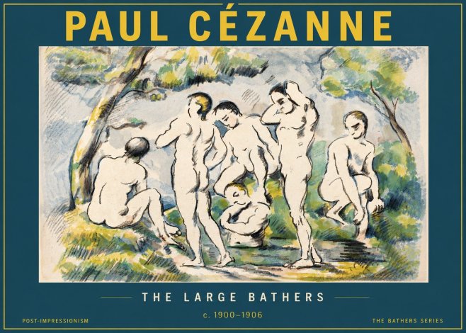 Paul Cézanne The Large Bathers I No4 - Juliste