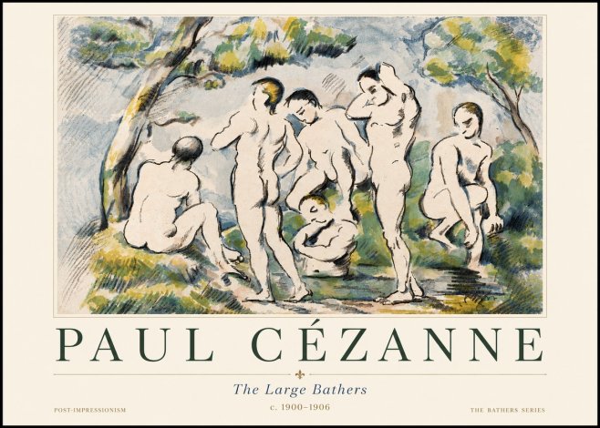 Paul Cézanne The Large Bathers I No5 - Juliste