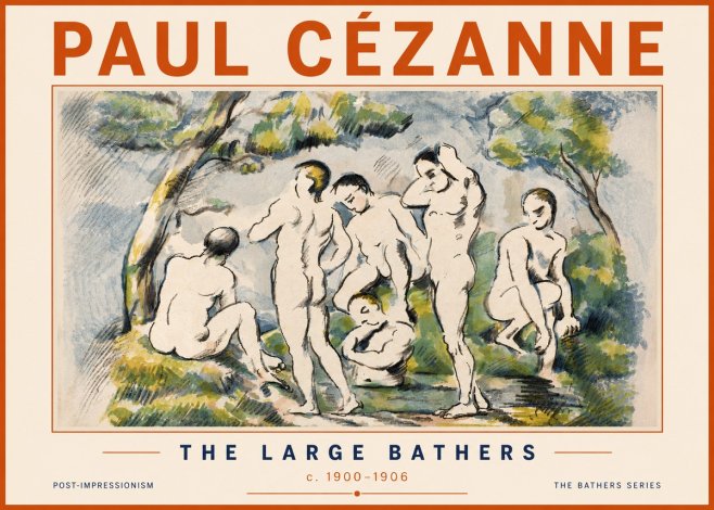 Paul Cézanne The Large Bathers I No6 - Juliste