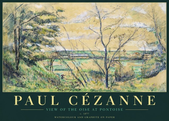 Paul Cézanne View of the Oise at Pontoise I No2 - Juliste