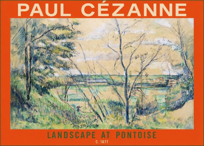 Paul Cézanne View of the Oise at Pontoise I No5 - Juliste