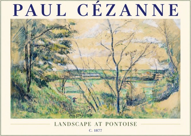 Paul Cézanne View of the Oise at Pontoise I No6 - Juliste