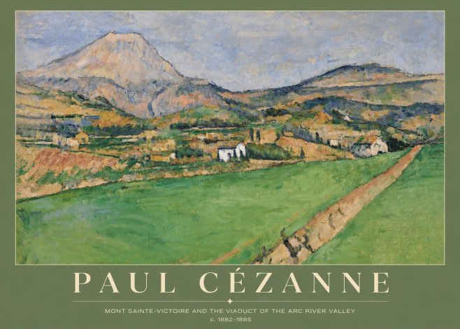 Paul Cézanne Mont Sainte-victoire and the Viaduct of the Arc River Valley No5 - Juliste