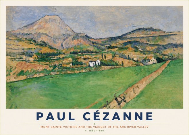 Paul Cézanne Mont Sainte-victoire and the Viaduct of the Arc River Valley No6 - Juliste
