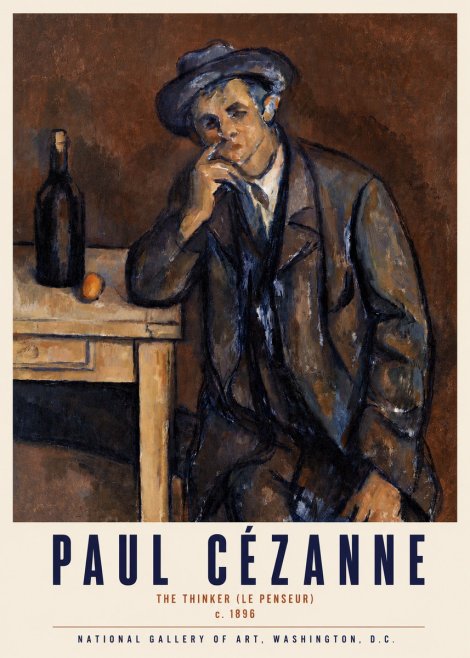 Paul Cézanne The Thinker (Le Penseur) No3 - Juliste