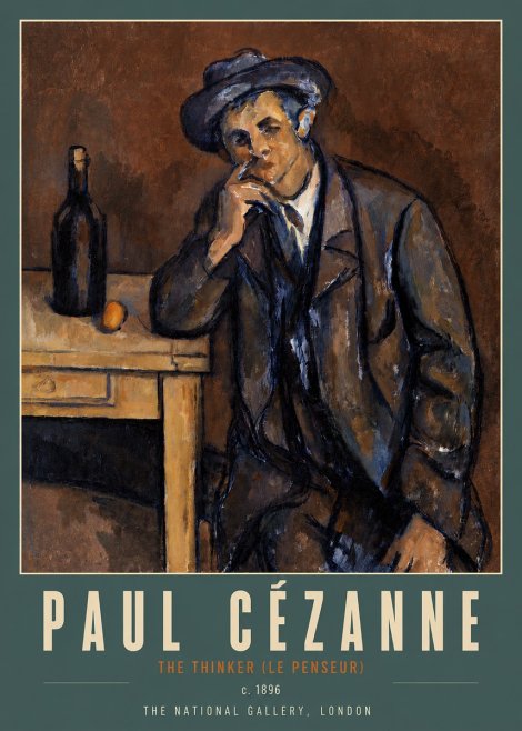 Paul Cézanne The Thinker (Le Penseur) No4 - Juliste