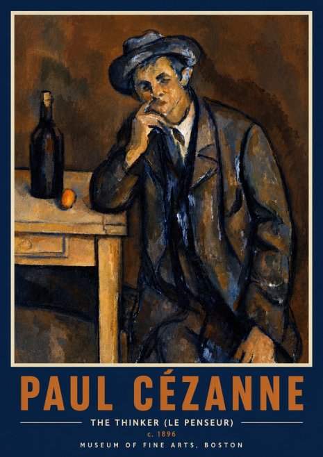 Paul Cézanne The Thinker (Le Penseur) No6 - Juliste