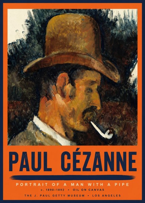 Paul Cézanne Portrait of a Man with a Pipe No2 - Juliste