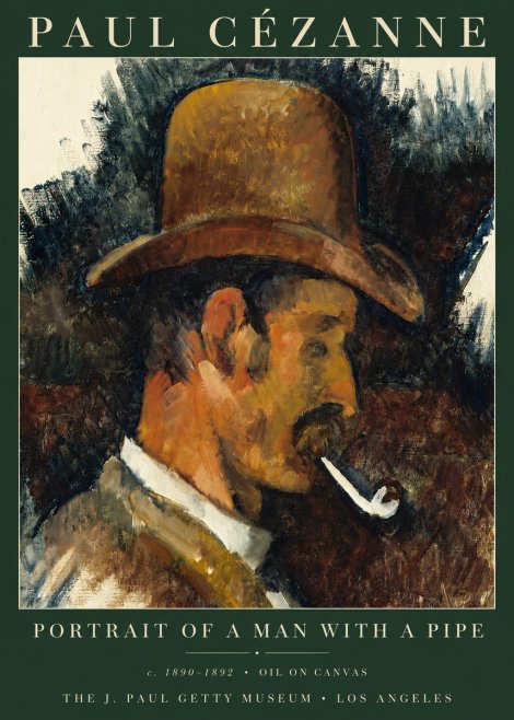 Paul Cézanne Portrait of a Man with a Pipe No3 - Juliste