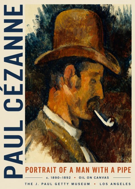 Paul Cézanne Portrait of a Man with a Pipe No4 - Juliste