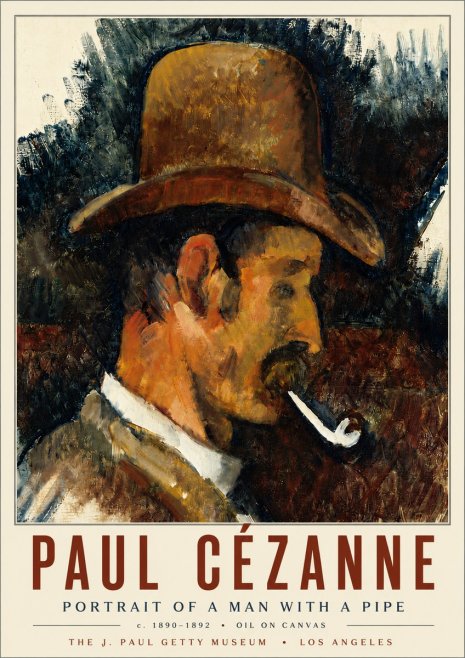 Paul Cézanne Portrait of a Man with a Pipe No6 - Juliste