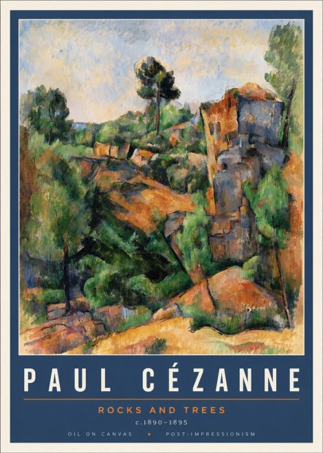 Paul Cézanne Rocks and Trees I No2 - Juliste