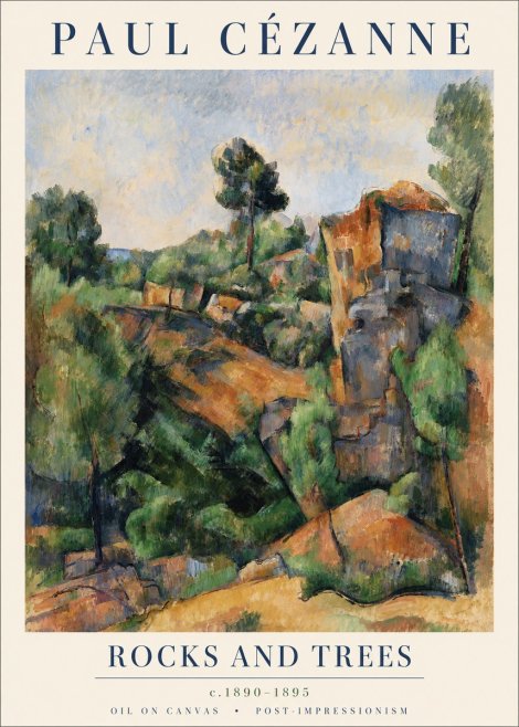 Paul Cézanne Rocks and Trees I No4 - Juliste