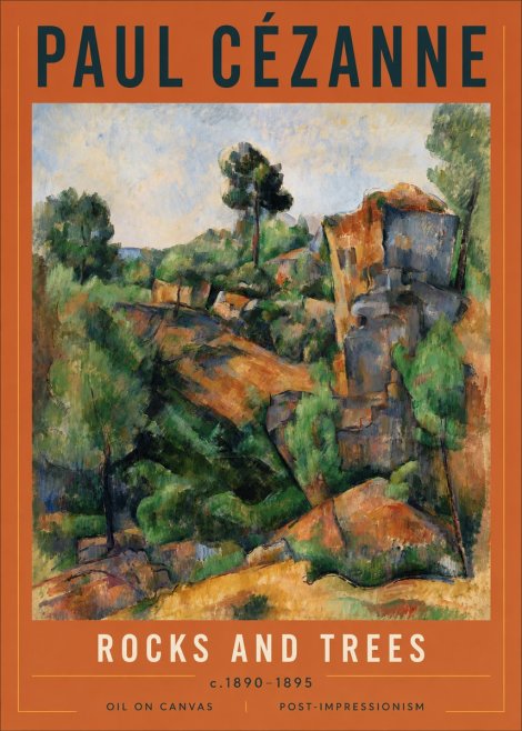 Paul Cézanne Rocks and Trees I No5 - Juliste