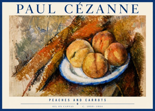 Paul Cézanne Peaches and Carrots No3 - Juliste