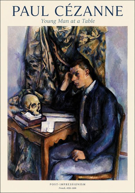 Paul Cézanne Young Man at a Table No1 - Juliste