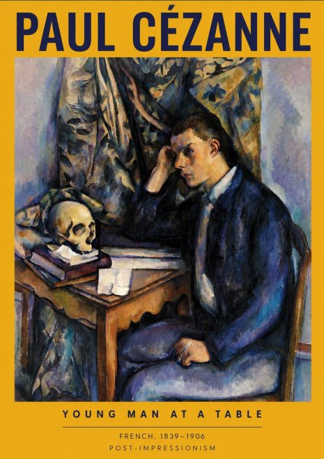 Paul Cézanne Young Man at a Table No2 - Juliste