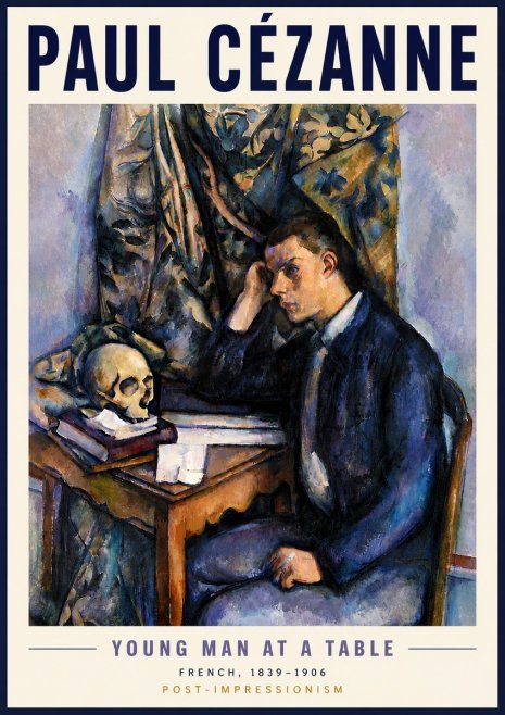 Paul Cézanne Young Man at a Table No5 - Juliste