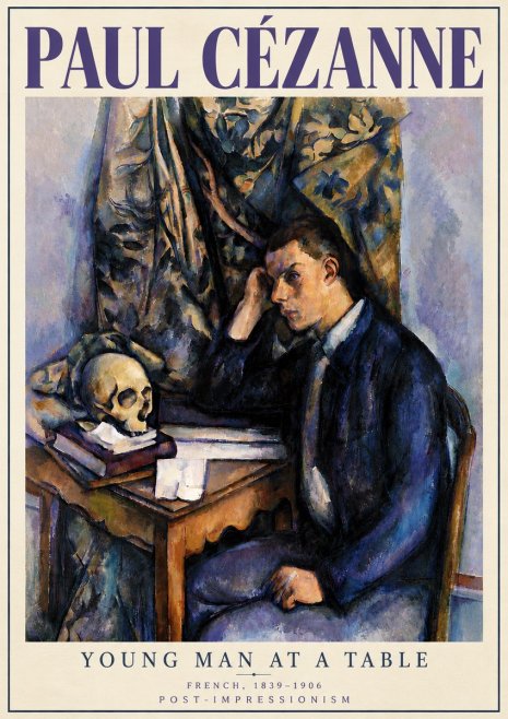 Paul Cézanne Young Man at a Table No6 - Juliste