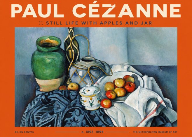 Paul Cézanne Still Life with Apples and Jar No2 - Juliste