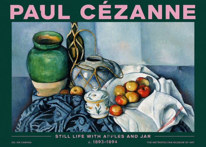 Paul Cézanne Still Life with Apples and Jar No3 - Juliste