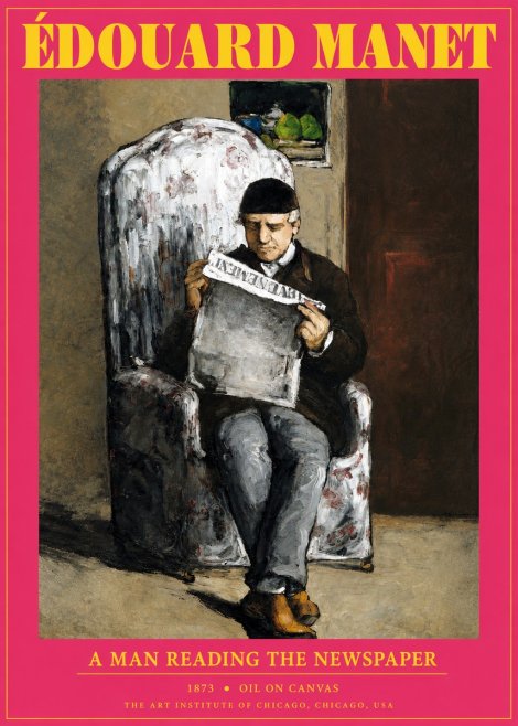 Édouard Manet A Man Reading the Newspaper No2 - Juliste