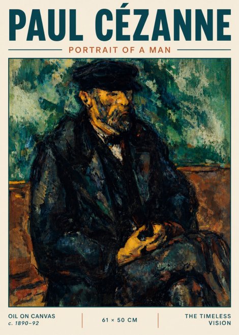 Paul Cézanne Portrait of a Man I No6 - Juliste