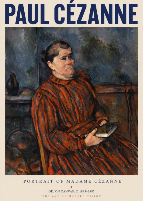 Paul Cézanne Portrait of Madame Cézanne I No2 - Juliste