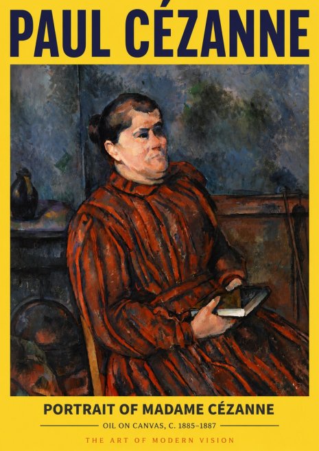 Paul Cézanne Portrait of Madame Cézanne I No3 - Juliste