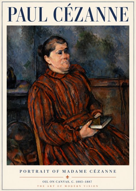 Paul Cézanne Portrait of Madame Cézanne I No6 - Juliste