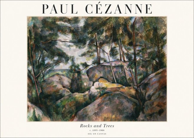 Paul Cézanne Rocks and Trees II No1 - Juliste