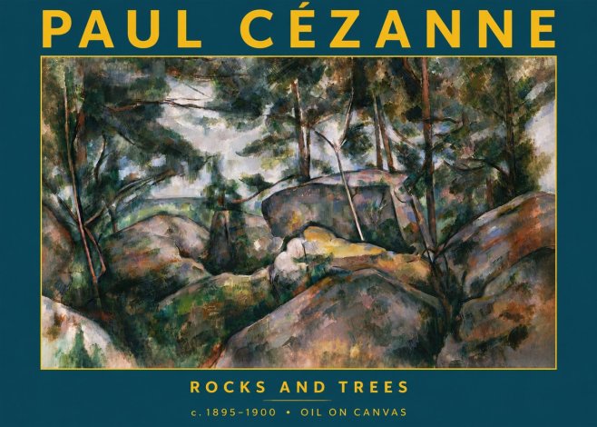 Paul Cézanne Rocks and Trees II No5 - Juliste