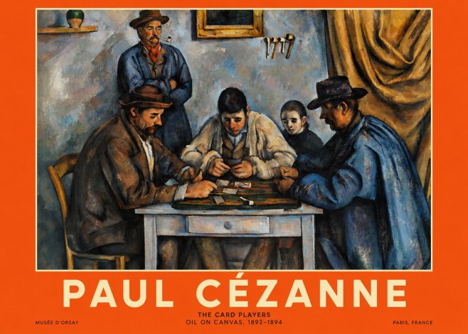 Paul Cézanne The Card Players I No2 - Juliste