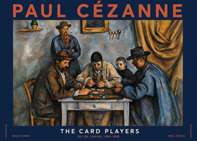 Paul Cézanne The Card Players I No3 - Juliste