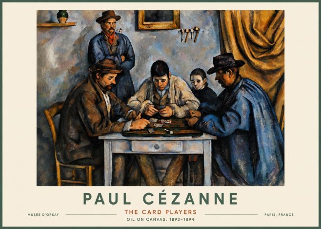 Paul Cézanne The Card Players I No4 - Juliste