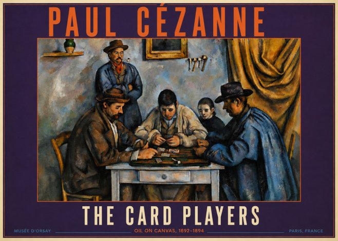 Paul Cézanne The Card Players I No5 - Juliste