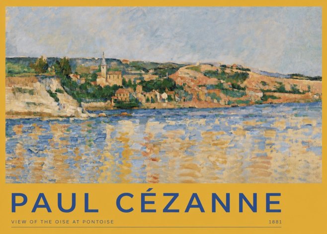 Paul Cézanne View of the Oise at Pontoise II No2 - Juliste
