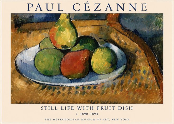 Paul Cézanne Still Life with Fruit Dish No1 - Juliste