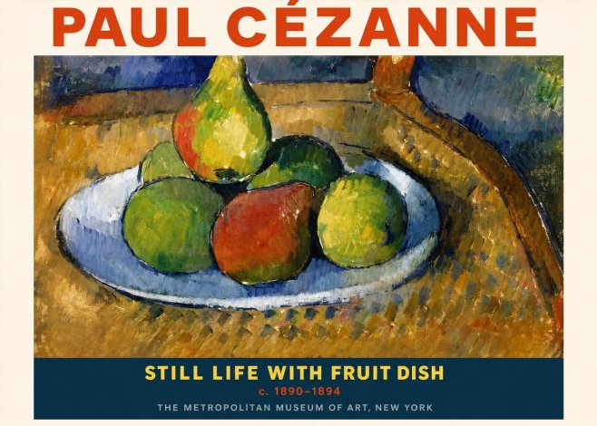 Paul Cézanne Still Life with Fruit Dish No2 - Juliste