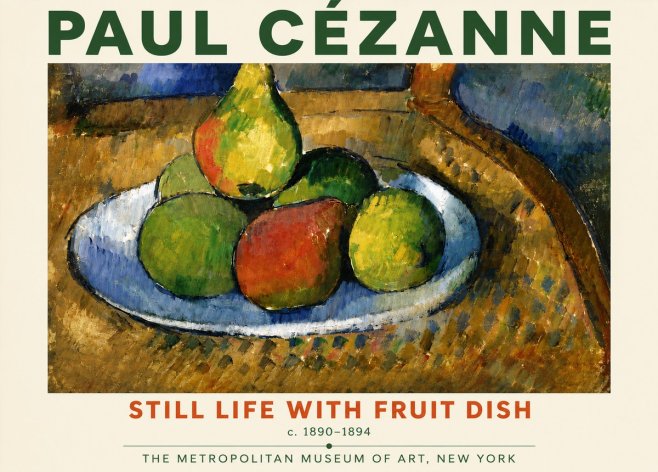 Paul Cézanne Still Life with Fruit Dish No4 - Juliste