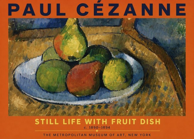 Paul Cézanne Still Life with Fruit Dish No6 - Juliste
