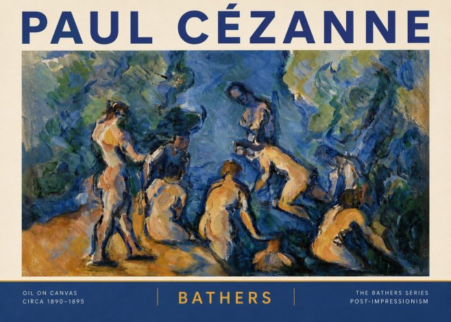 Paul Cézanne Bathers I No6 - Juliste