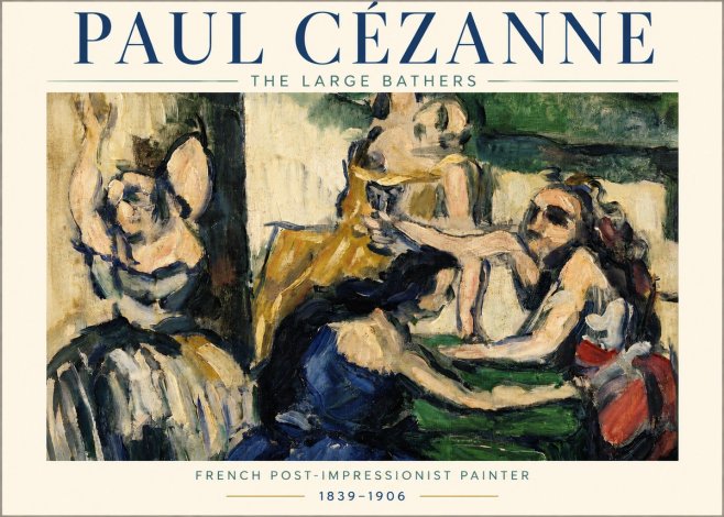 Paul Cézanne The Large Bathers II No3 - Juliste