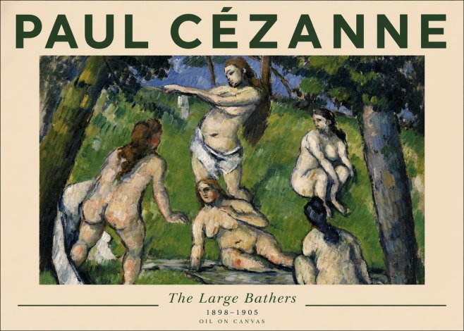 Paul Cézanne The Large Bathers III No5 - Juliste