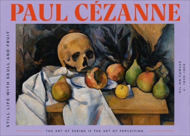 Paul Cézanne Still Life with Skull and Fruit No4 - Juliste