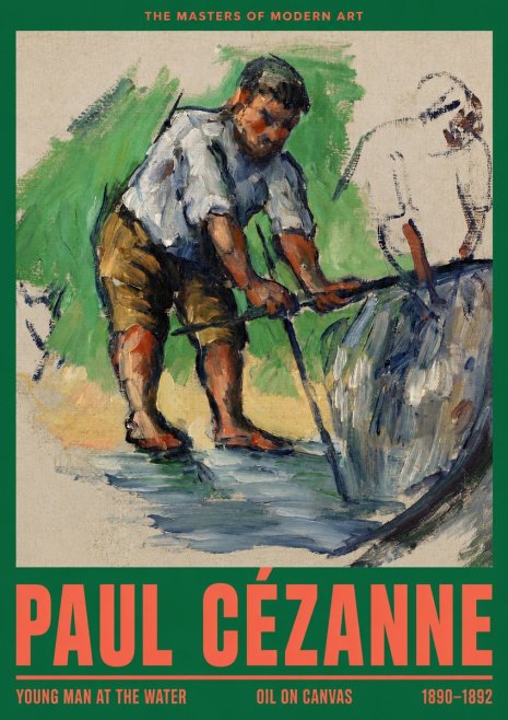 Paul Cézanne Young Man at the Water No2 - Juliste