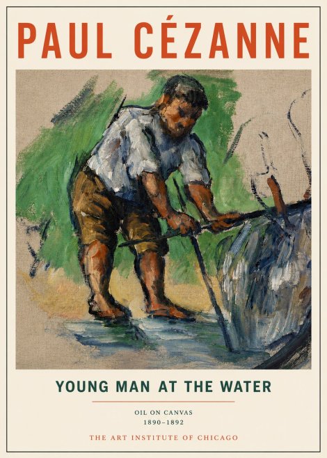 Paul Cézanne Young Man at the Water No4 - Juliste