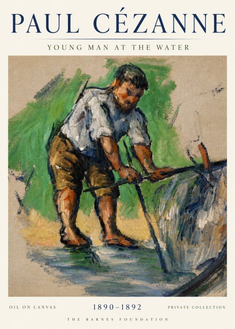Paul Cézanne Young Man at the Water No6 - Juliste