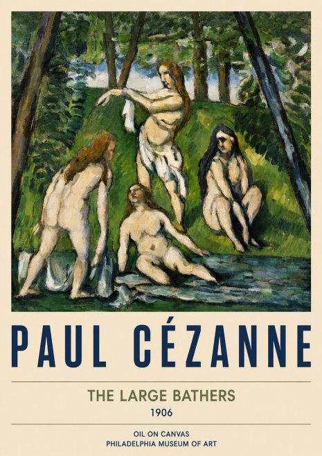 Paul Cézanne The Large Bathers IV No5 - Juliste